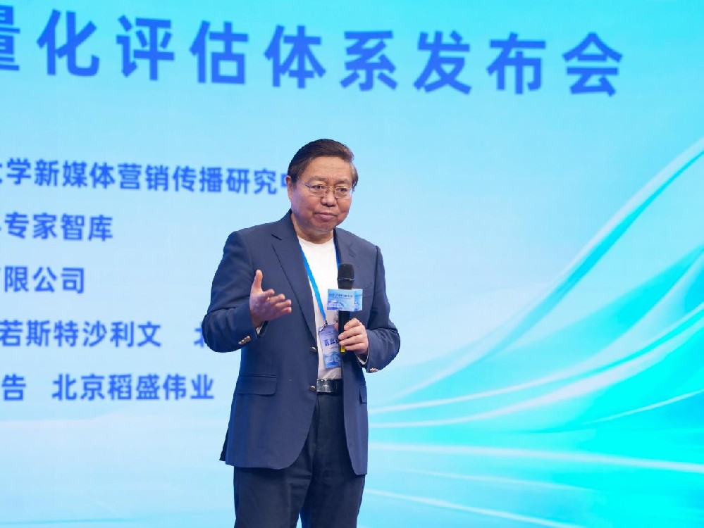 国际广告协会全球副主席、中国广告协会会长张国华。